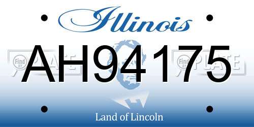 AH94175 Illinois License Plate
