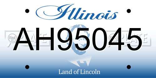 AH95045 Illinois License Plate