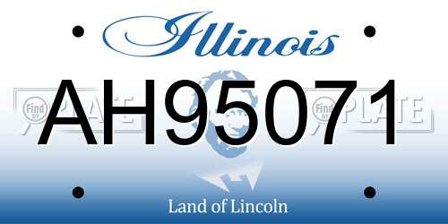 AH95071 Illinois License Plate