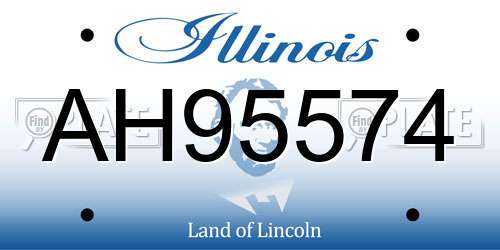 AH95574 Illinois License Plate
