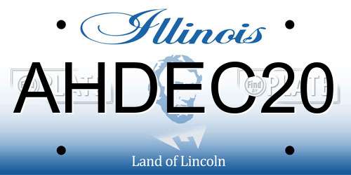 AHDEC20 Illinois License Plate