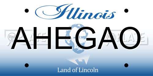 AHEGAO Illinois License Plate