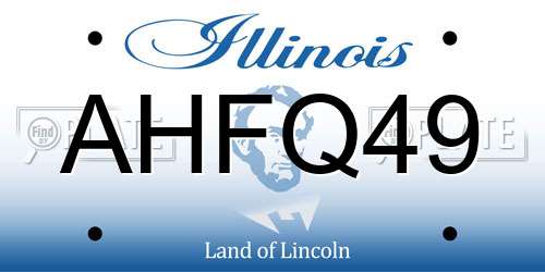AHFQ49 Illinois License Plate