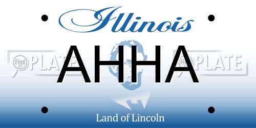 AHHA Illinois License Plate