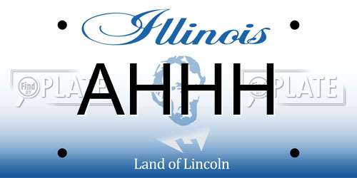 AHHH Illinois License Plate