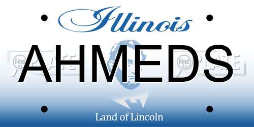 AHMEDS Illinois License Plate