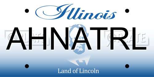 AHNATRL Illinois License Plate
