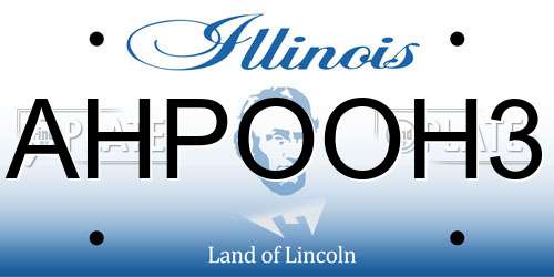 AHPOOH3 Illinois License Plate