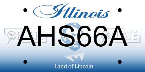 AHS66A Illinois License Plate