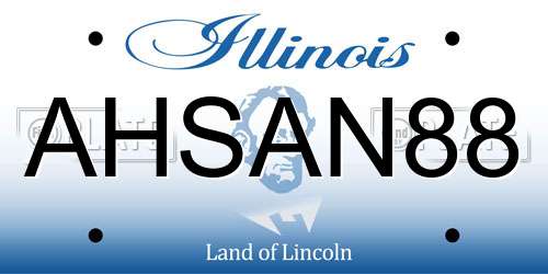 AHSAN88 Illinois License Plate