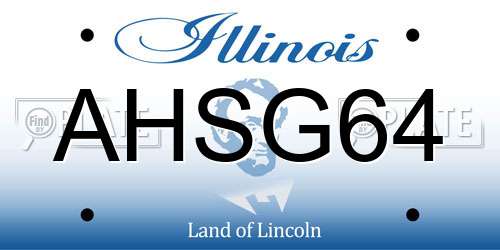 AHSG64 Illinois License Plate