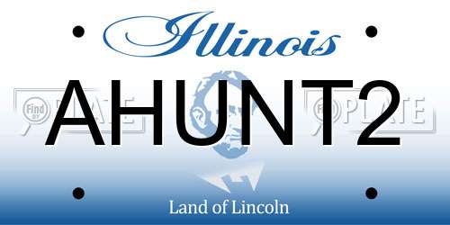 AHUNT2 Illinois License Plate