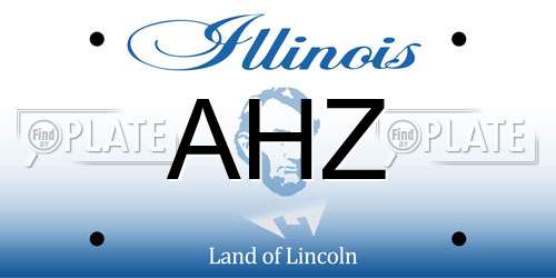 AHZ Illinois License Plate