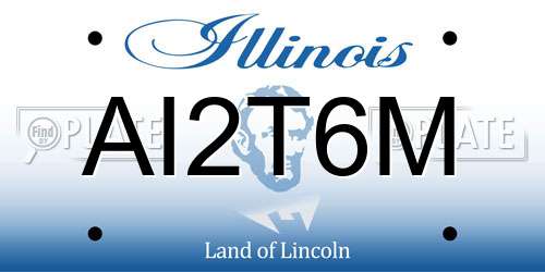 AI2T6M Illinois License Plate