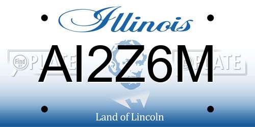 AI2Z6M Illinois License Plate