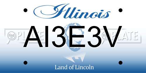AI3E3V Illinois License Plate