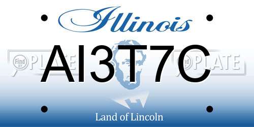 AI3T7C Illinois License Plate