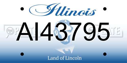 AI43795 Illinois License Plate