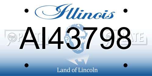 AI43798 Illinois License Plate