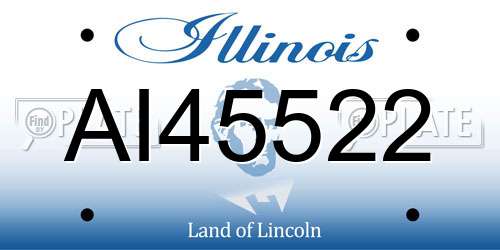 AI45522 Illinois License Plate