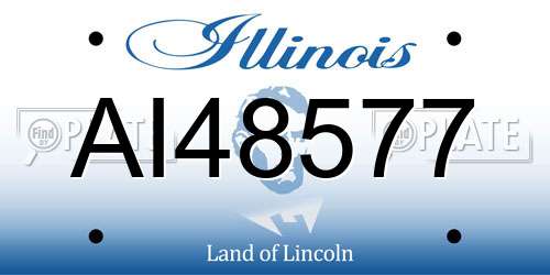 AI48577 Illinois License Plate