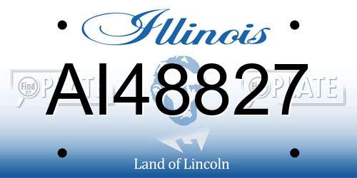 AI48827 Illinois License Plate