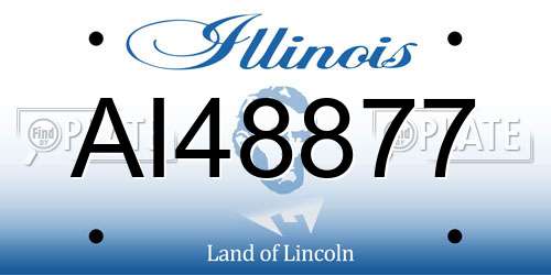 AI48877 Illinois License Plate