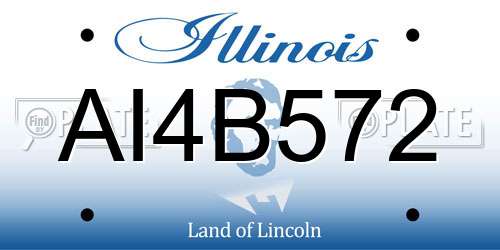 AI4B572 Illinois License Plate