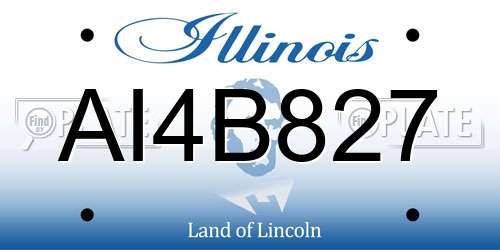 AI4B827 Illinois License Plate
