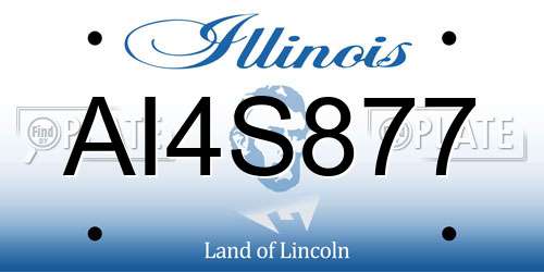 AI4S877 Illinois License Plate