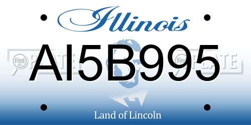 AI5B995 Illinois License Plate