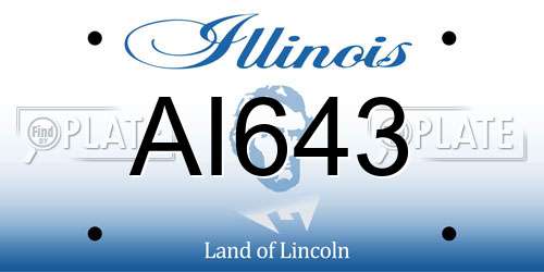 AI643 Illinois License Plate