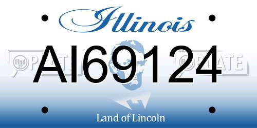 AI69124 Illinois License Plate