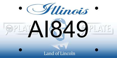 AI849 Illinois License Plate