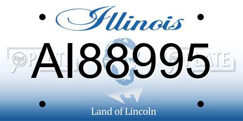 AI88995 Illinois License Plate