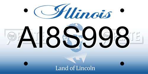AI8S998 Illinois License Plate