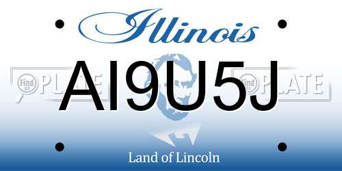 AI9U5J Illinois License Plate
