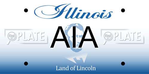 AIA Illinois License Plate