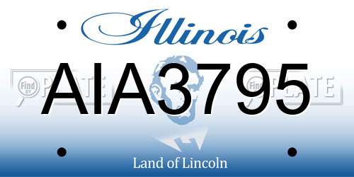 AIA3795 Illinois License Plate