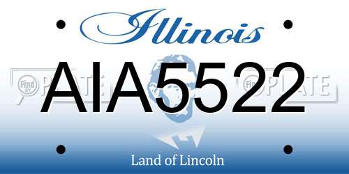 AIA5522 Illinois License Plate