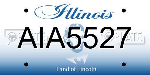 AIA5527 Illinois License Plate