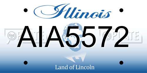 AIA5572 Illinois License Plate