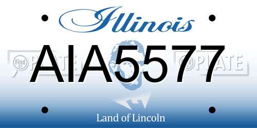AIA5577 Illinois License Plate
