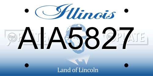 AIA5827 Illinois License Plate