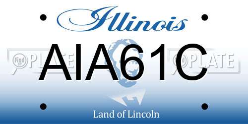 AIA61C Illinois License Plate