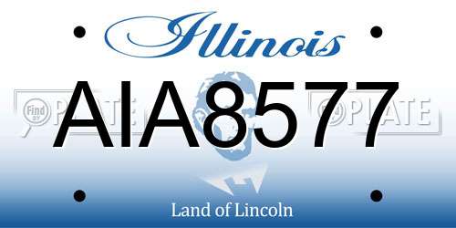 AIA8577 Illinois License Plate