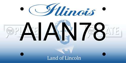 AIAN78 Illinois License Plate
