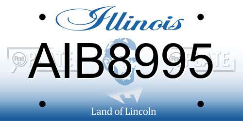 AIB8995 Illinois License Plate