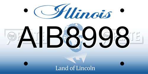 AIB8998 Illinois License Plate