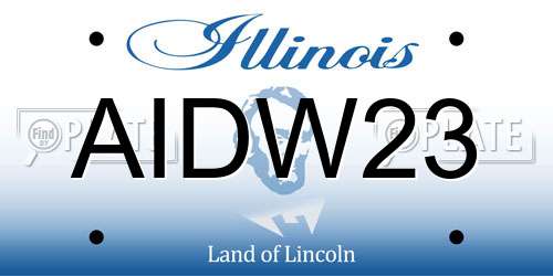 AIDW23 Illinois License Plate